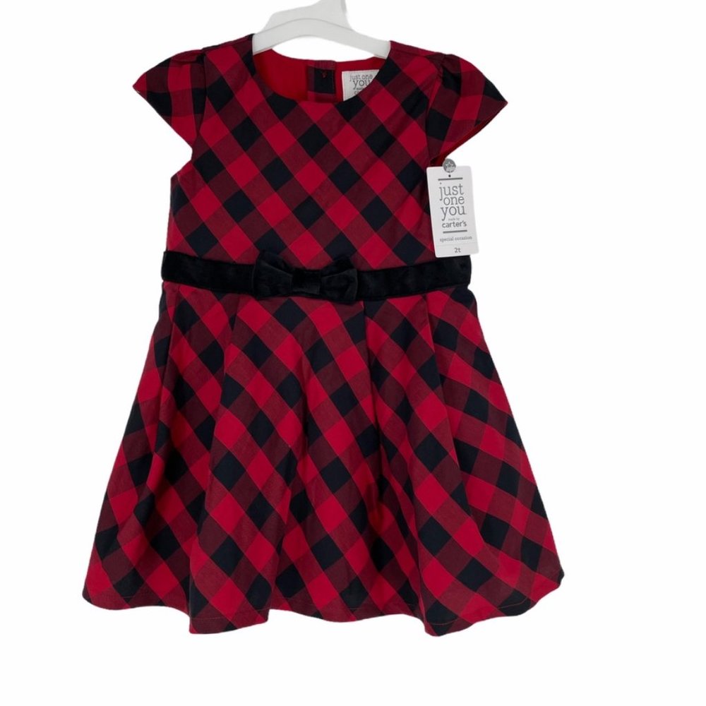 Just One You Made by Carter's Toddler Girls' Buffalo Plaid Sleeveless Dress
